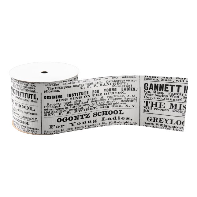 Altes Zeitungsdesign Ripsband (Spule)