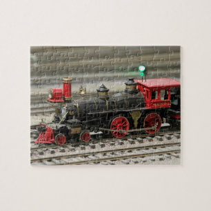 Altes Zug auf Gleisen Puzzle