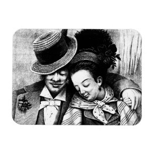 Altes Zusammentreffen Liebe Romantische Kunst Magnet