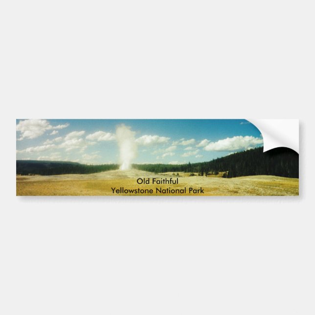 Altes zuverlässiges Yellowstone Nationalpark Autoaufkleber (Vorne)
