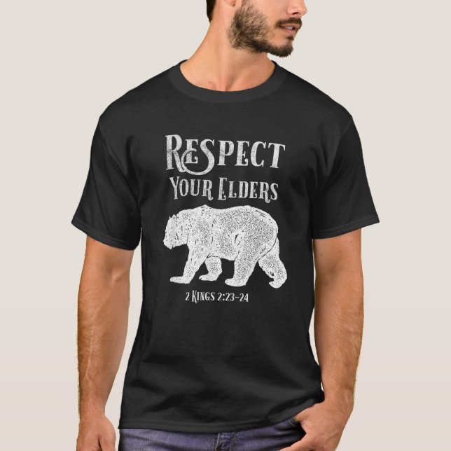 Älteste 2 Könige 2 23 24 Elija, der Prophet Christ T-Shirt (Vorderseite)