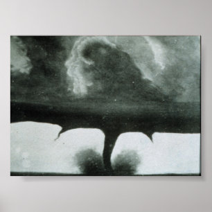 Älteste bekannte Fotografie eines Tornados Poster
