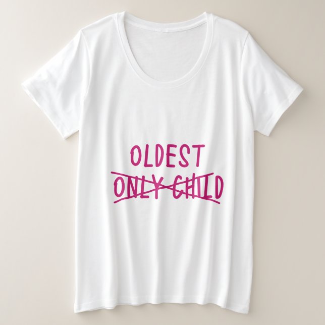 Älteste mit nur ausgekreuztem Kind Große Größe T-Shirt (Design vorne)