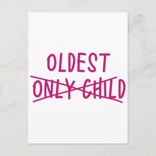 Älteste mit nur ausgekreuztem Kind Postkarte (Vorderseite)