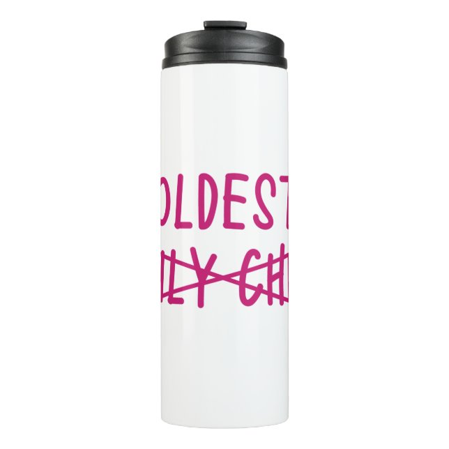 Älteste mit nur ausgekreuztem Kind Thermosbecher (Vorderseite)