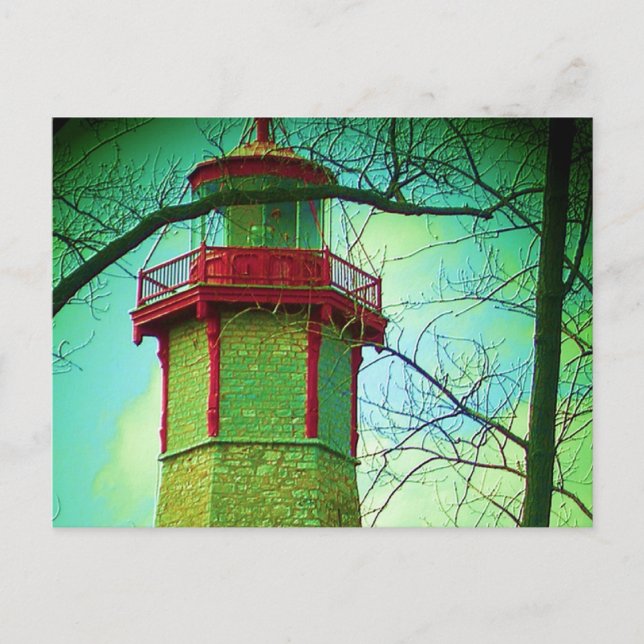 Ältestes LICHTHAUS auf der Insel Toronto Centre Postkarte (Vorderseite)
