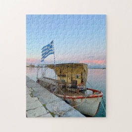 Altfischboot Griechische Flagge Zakynthos Griechen