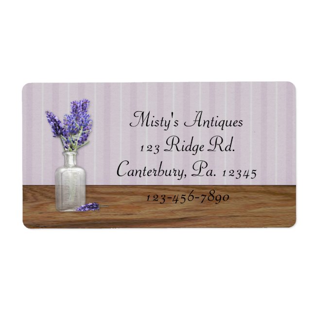 Altflasche mit Etikett für Lavendel (Vorne)