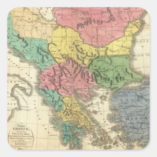 Altgriechenland 4 quadratischer aufkleber