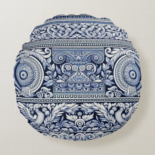 Altgriechisch Rundes Kissen (Vorderseite)