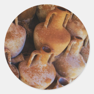 Altgriechische Amphoras Runder Aufkleber