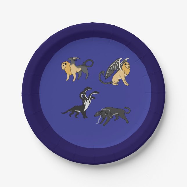 Altgriechische Mythologie Pappteller (Vorderseite)