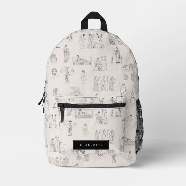 Altgriechischer Individuelle Name für klassische g Bedruckter Rucksack (Vorderseite)