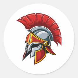 Altgriechischer korinthischer Helm Runder Aufkleber