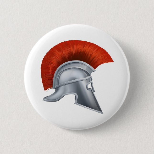 Altgriechischer Kriegers-Sturzhelm Button (Vorderseite)