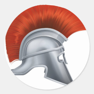 Altgriechischer Kriegers-Sturzhelm Runder Aufkleber