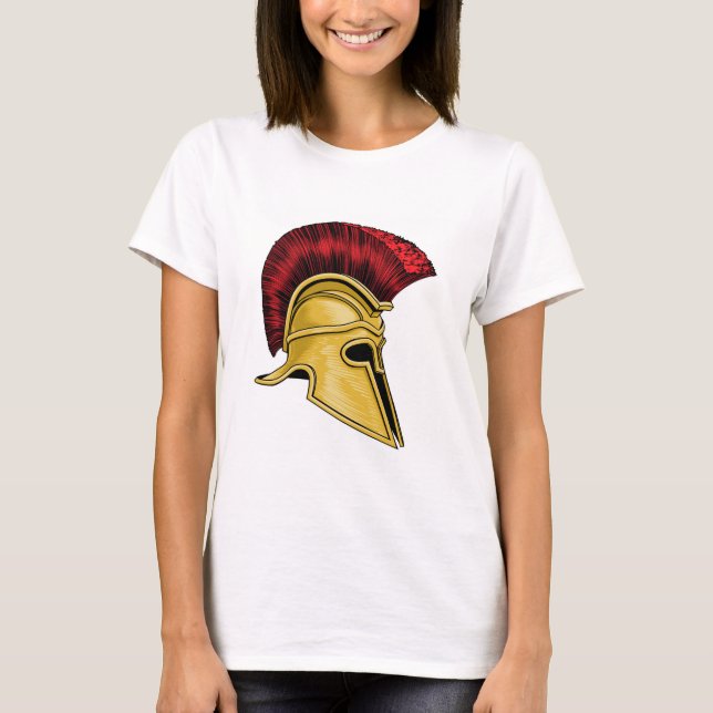 Altgriechischer Spartan Gladiator Warrior Helmet T-Shirt (Vorderseite)