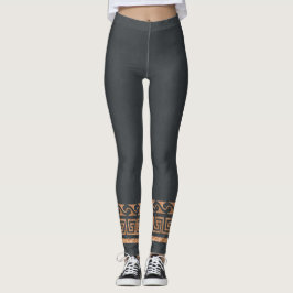 Altgriechisches rustikales Goldsymmetrisches Leggings