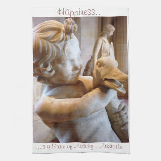 Altgriechisches Skulptur-Aristoteles-Zitat-Tuch Handtuch