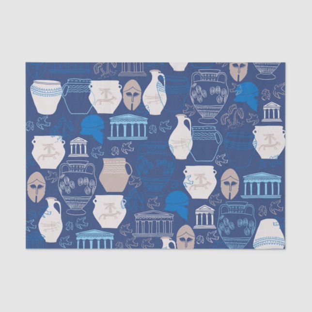 Altgriechisches Zeckenpapier Seidenpapier (Vorderseite)