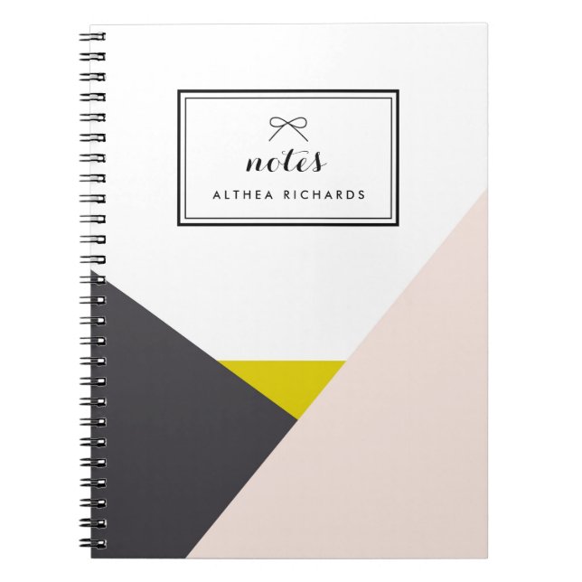 Althea Blush Asbtract Personalisiertes Notebook Notizblock (Vorderseite)