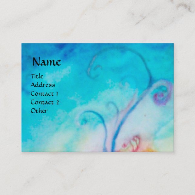 ALTHEA /Whimsical Fairy auf der rosa Blume Visitenkarte (Vorderseite)