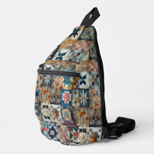 Althergebrachte Patchworkdecke Crossbody Bag