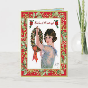 Althergebrachte Weihnachtsgrüße Weihnachtskarte Feiertagskarte