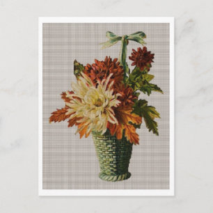 Althergebrachter Blumenkorb Postkarte