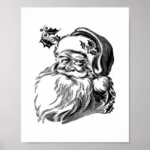 Althergebrachter Vintage-Weihnachtsmann Poster