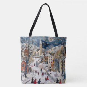 Althergebrachter Weihnachten im kleinen Ort Tasche