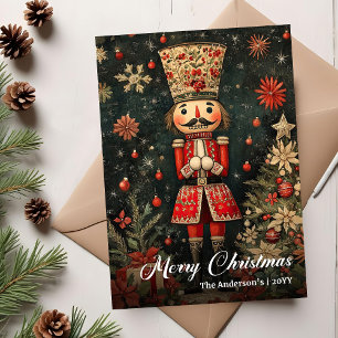 Althergebrachter Weihnachtsnussknacker-Cozy-Downlo Feiertagskarte