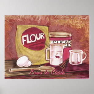 Althergebrachtes Chef-Plakat Poster
