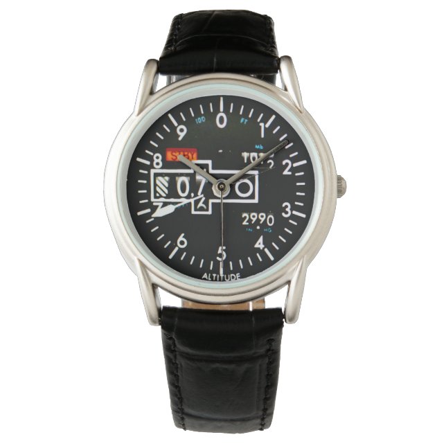 Altimeter für klassische Luftfahrzeuge Armbanduhr (Vorderseite)