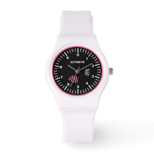 Altimeter Lady Pilot Aviation Geek Armbanduhr