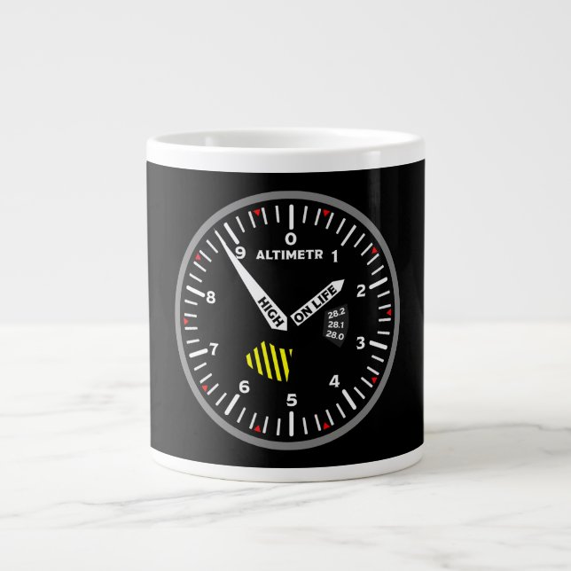 Altimeter Pilot Aviation Geek Jumbo-Tasse (Vorderseite)