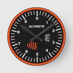 Altimeter Pilot Aviation Geek Runde Wanduhr