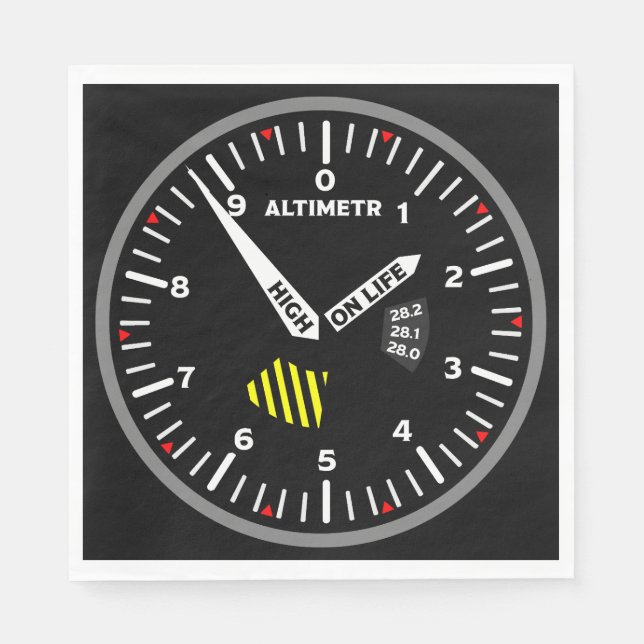Altimeter Pilot Aviation Geek Serviette (Vorderseite)