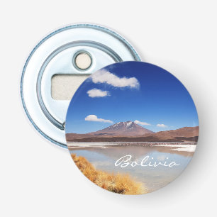 Altiplano-Landschaft mit Vulkan in Bolivien Flaschenöffner
