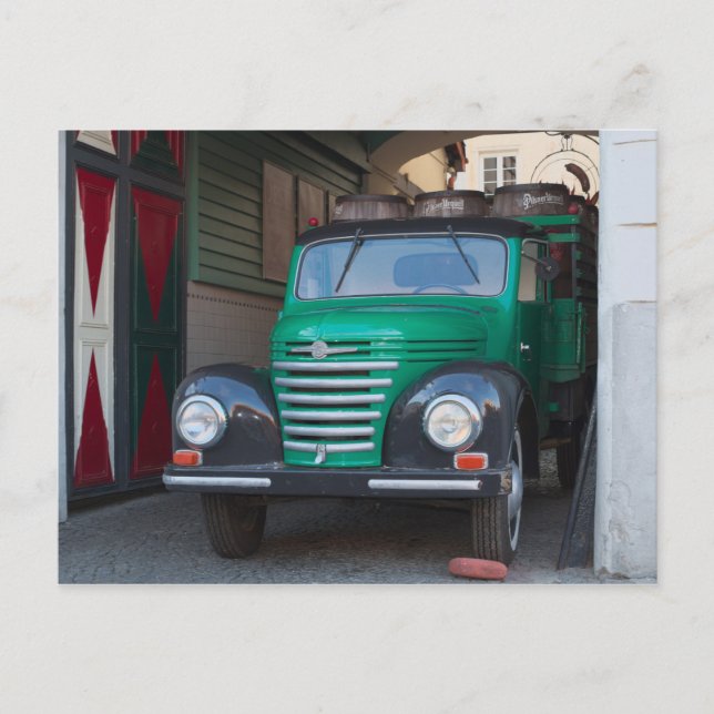 Altlastwagen mit Bier - Postkarte (Vorderseite)