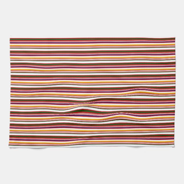 Altmodische Candy-Streifen (großformatig) Geschirrtuch (Horizontal)