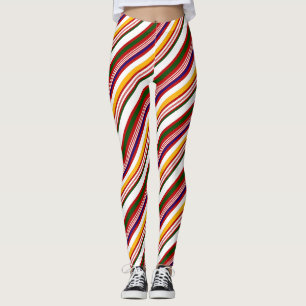 Altmodische Candy Stripes Weihnachten Leggings