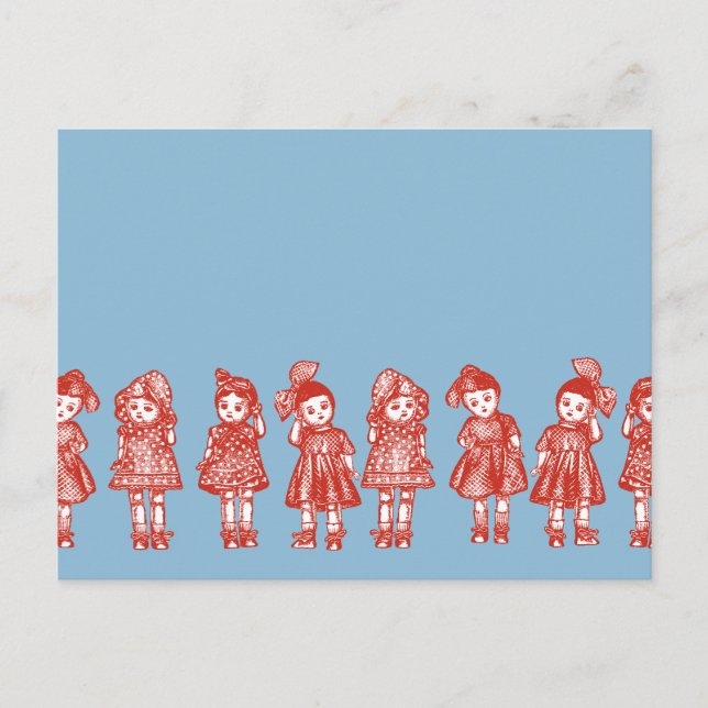 Altmodische Dolls Postkarte (Vorderseite)