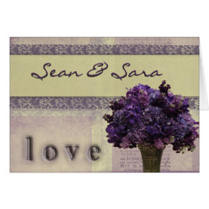 Altmodische Flieder und rosa Blumen