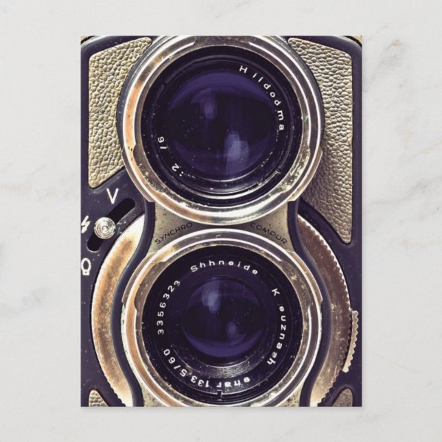 Altmodische Kamera Postkarte (Vorderseite)