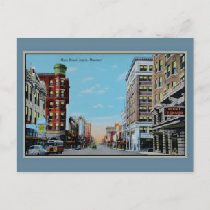 Altmodische Main Street Joplin Missouri Postkarte