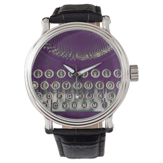 Altmodische Schreibmaschine Armbanduhr (Vorderseite)
