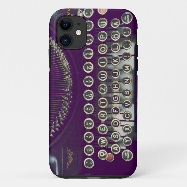 altmodische Schreibmaschine Case-Mate iPhone Hülle (Rückseite)