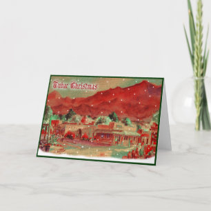Altmodische Tubac Weihnachtskarte Feiertagskarte