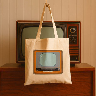 Altmodische TV Retro TV Tote Tasche